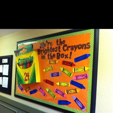 Back To School Billboard Ideas Preschool Bulletin Crayon Bulletin