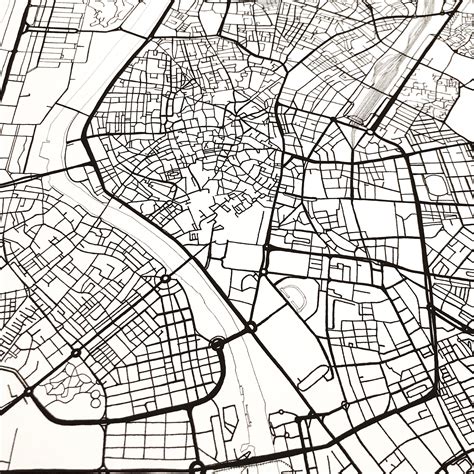 Seville Map Street Map Print Spain City Map Art Print Travel Etsy