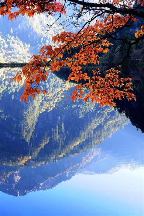 Mirror Lake Jiuzhaigou National Park Sichuan Province China