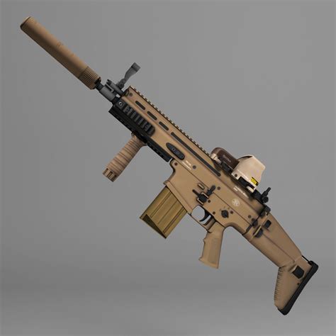 3d Assault Rifle Fn Scar H Model