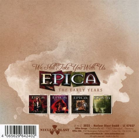 Epica We Still Take You With Us The Early Years 4cd Boxset Importado