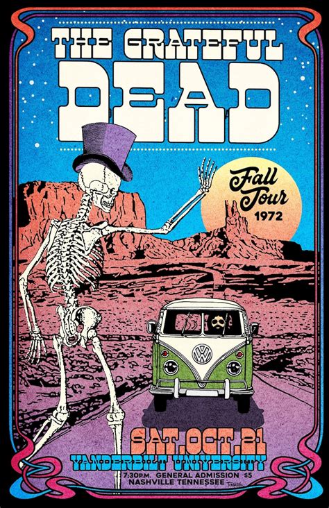 Grateful Dead 1972 Tour Poster Etsy