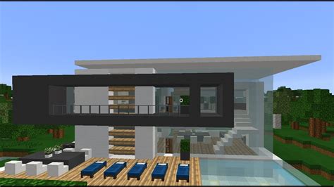 Want to live like spongebob? Minecraft-amazing modern house by the lake. - YouTube