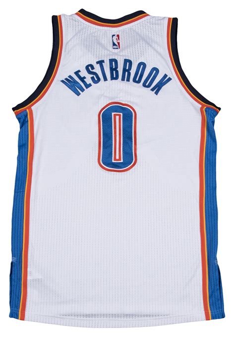 Lot Detail 2014 15 Russell Westbrook Game Used Oklahoma Thunder Home