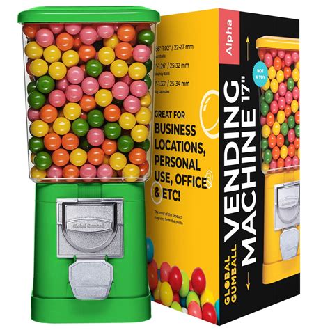 Gumball Machine Green Home Vending Machine Candy Dispenser Bubble
