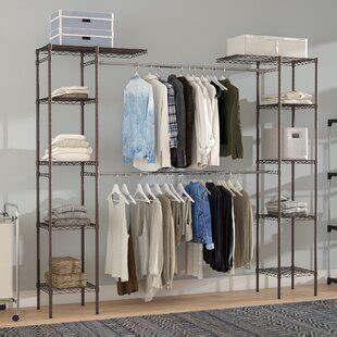 These metal closet organizer are top quality, intriguing designs with folding cabinets. Free-Standing Closet Systems You'll Love | Wayfair