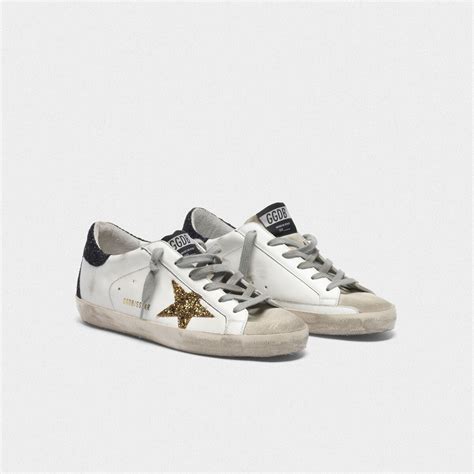 Superstar Superstar Sneakers With Gold Star And Glittery Black Heel Tab