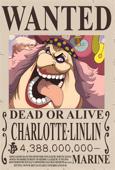 Charlotte Linlin Bounty One Piece Ch 957 By Bryanfavr On Deviantart