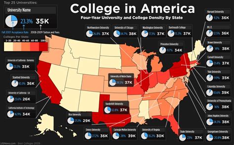 What is the most expensive college in america? 32 Info-Maps Of The United States