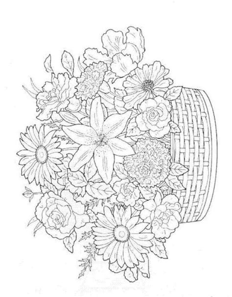 Kindly note coloring pages are for personal use only. summer flowers printable coloring pages | Detailed ...