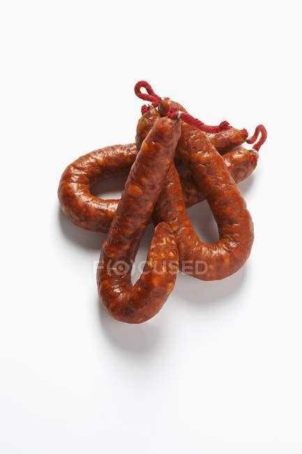 Chorizo Spanish Sausages — Gastronomy Diet Stock Photo 152774908