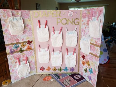 How To Play Diaper Pong Baby Shower Game Hathaway Loned1945