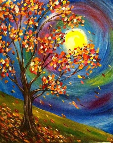 20 Easy Tree Painting Ideas For Beginners Acrylic Tree Painting Wat