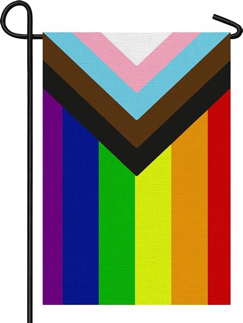 buy lgbtq flag progress pride garden flag rainbow flag vertical double sided lgbt community