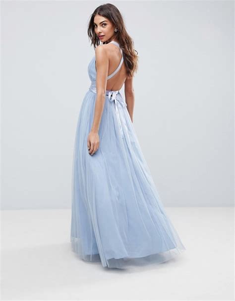 Asos vestiti lunghi vestiti asos, collezione primavera 2019. ASOS DESIGN Premium - Vestito lungo da cerimonia in tulle ...