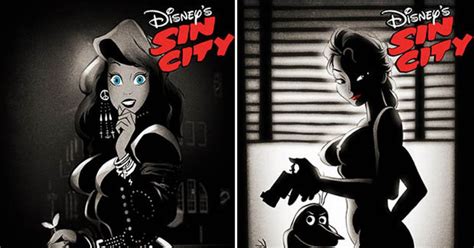Disney Princesses As Sin City Characters Cartoons Are Tranformed Into