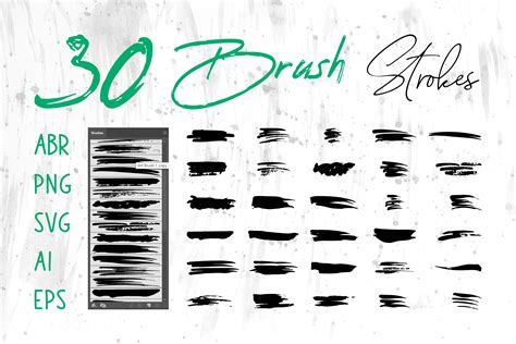 Black Grunge Brush Photoshop Brush Set Illustration Par Sadarong