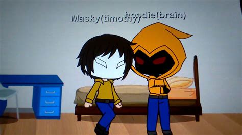 Gacha Lifecreepypasta Masky X Hoodie Youtube