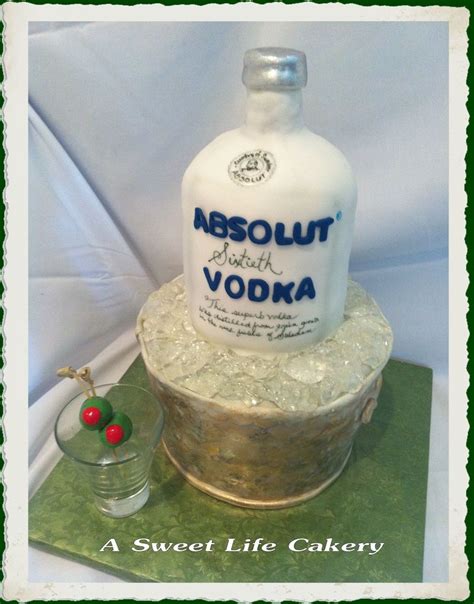 With the candied frosting rim, it's a ton of fun for . Absolut Vodka Birthday Cake | Birthday cake vodka, 60th ...