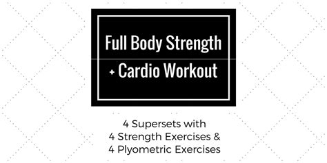 Full Body Strength And Cardio Workout Just Jfaye