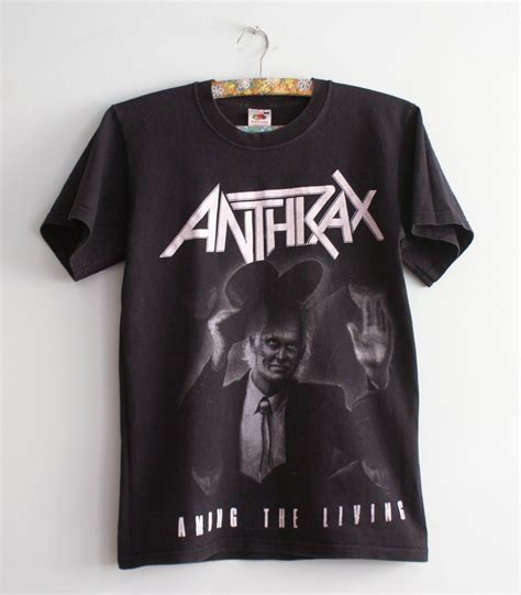 Band Tees Official Anthrax T Shirt Anthrax Shirt Among The Living