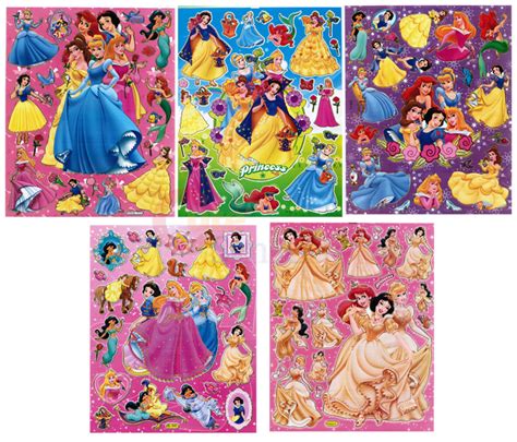 Disney Princess Removable Wall Window Stickers5 Sheet Ebay