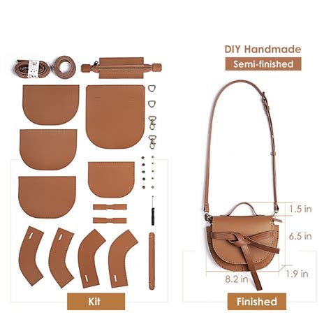 Popsewing Leather Belt Saddle Crossbody Gate Bag Diy Kit Diy Leather