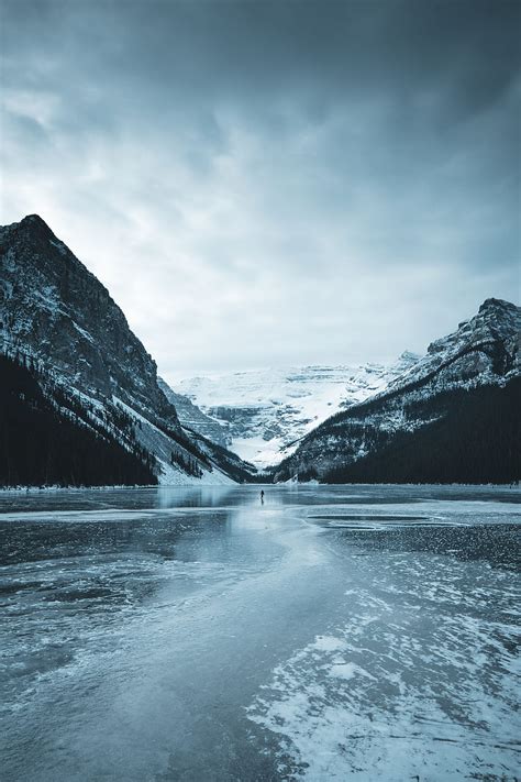 Landscape Nature Mountains Ice Snow Lake Frozen Hd Phone