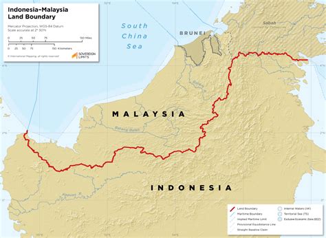 Indonesiamalaysia Land Boundary Sovereign Limits