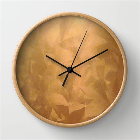 Brushed Copper Metallic Wall Clock Contemporary Wall Clocks Other
