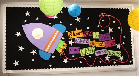 Bulletin Board Shoot For The Moon Classroom Themes Classroom