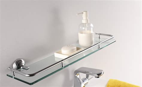 Use Of Floating Glass Shelves As Bathroom Glass Shelves Glass 4 Homes