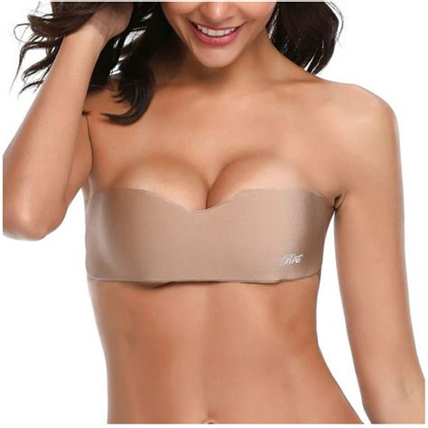 Follure Clothing 〖follure〗strapless Invisible Push Up Bra Tape Silicone Pull Up Bra Summer