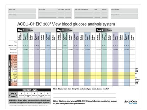 Accu Chek Chart