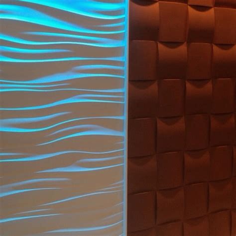 3d Wall Tiles Wave Wall With Led Lighting And Woven Wall 360designllp