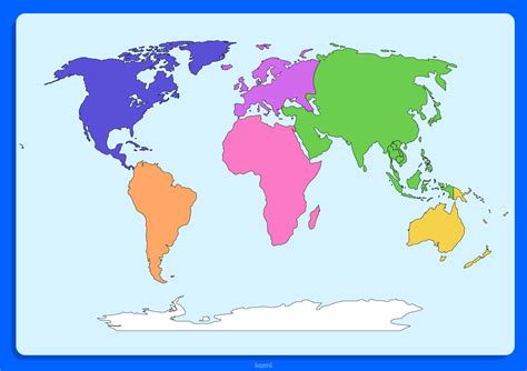 Blank Continents Map For Teachers Perfect For Grades 10th 11th 12th