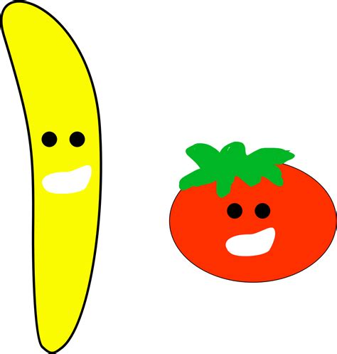 Clipart Banana And Tomato