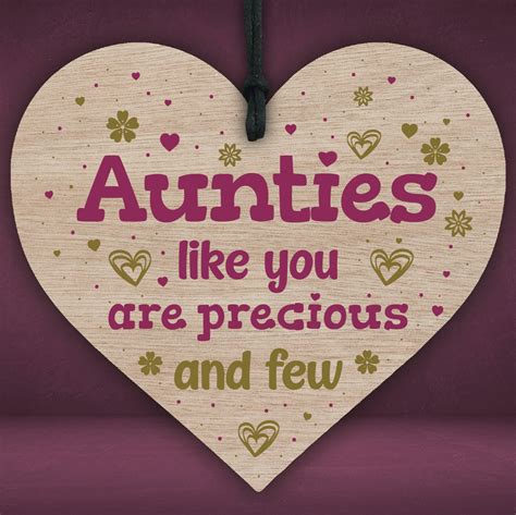 Handmade Auntie Aunt Gift Wooden Heart Plaque Birthday Etsy