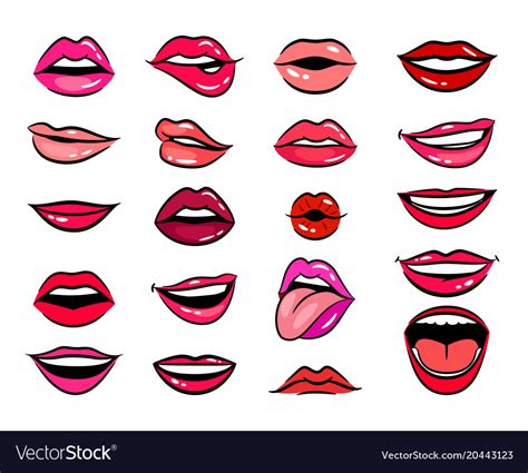 comic book female lips