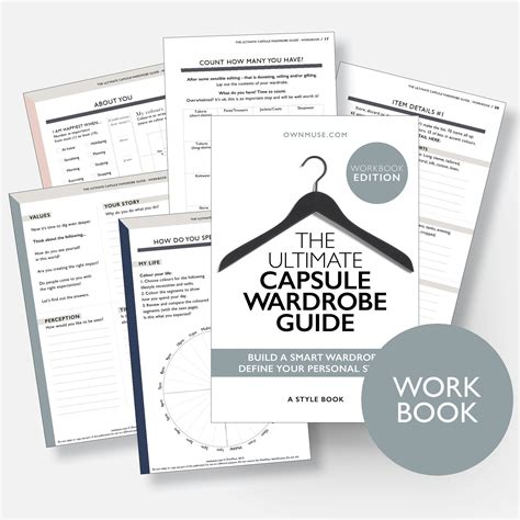 the ultimate capsule wardrobe workbook digital printable capsule wardrobe planning capsule