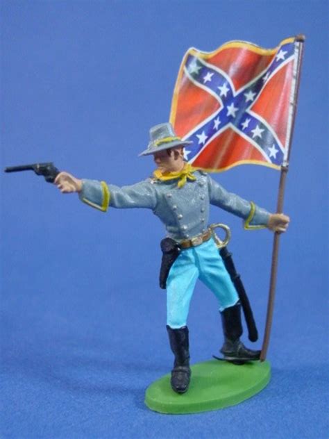 Britains Herald Dsg Confederate Toy Soldiers Cavalry Officer With Rebel