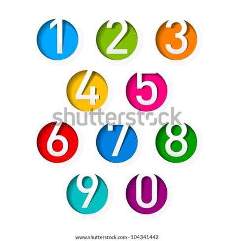 Numbers Set Vector Stock Vector Royalty Free 104341442