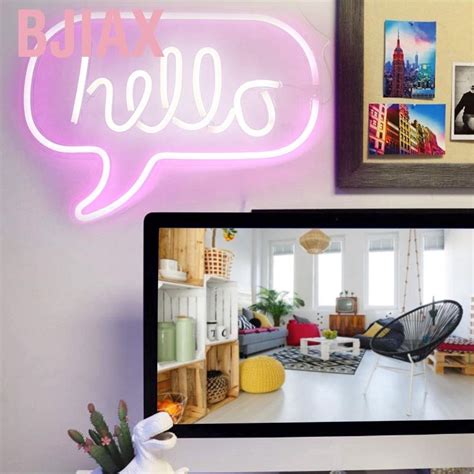 Maybe you would like to learn more about one of these? Lampu Neon Led Tulisan Hello Untuk Dinding Kamar Tidur Dan ...