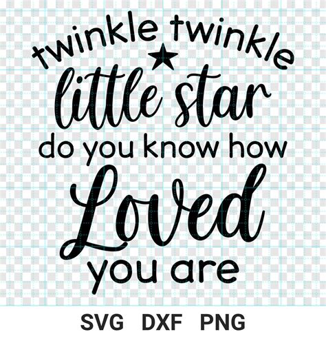 Twinkle Twinkle Little Star Svg Baby Svg Dxf Png Instant Etsy Canada