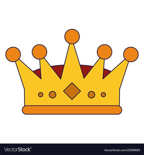 King Queen Crown Symbol Royalty Free Vector Image