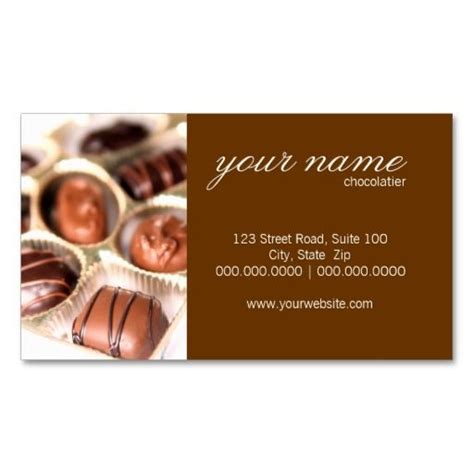 Chocolates Business Cards Business Cards Business Card Template Cards