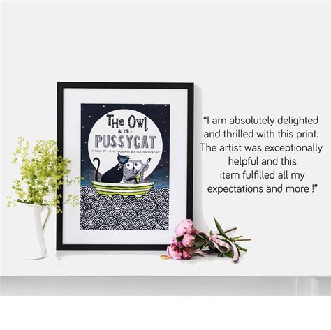 Personalised Owl And Pussycat Wedding Print By Helena Tyce Designs