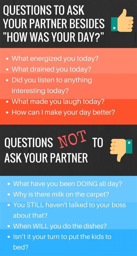 Questions To Ask Your Spouse Besides How Was Your Day Marriage Laboratory This Or That