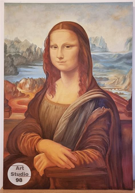 Hand Painted Oil Copy Of Mona Lisa Oil Painting On Canvas High