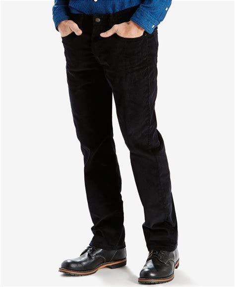 Lyst Levis 514tm Straight Fit Bedford Corduroy Pants In Black For Men